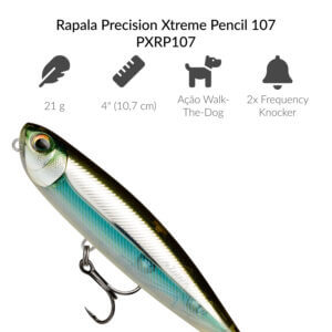 Alternative view of Isca Rapala Precision Xtreme Pencil 107 PXRP107 - 4" (10,7 cm) 21 g