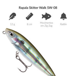 Alternative view of Isca Rapala Skitter Walk SW-08 – 8 cm 12 g