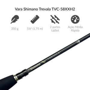 Alternative view of Vara de Pesca para Carretilha Shimano Trevala 200 lbs 5'8" (1,75 m) TVC-58XXH2 - 2 partes
