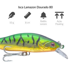 Alternative view of Isca Lamazon Dourado 80 - 8 cm 10 g