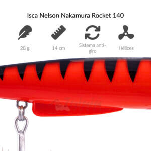 Alternative view of Isca Nelson Nakamura Rocket 140 - 14 cm 28 g