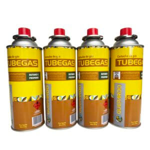 Kit C/ 4  Cartucho de Gás Guepardo P/ Fogareiro Tubegas 227g