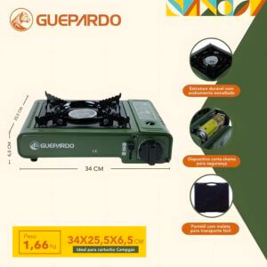 Alternative view of Fogareiro Guepardo Duppio Verde