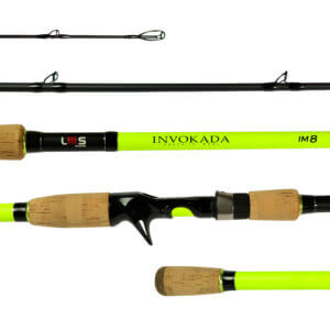 Vara de Pesca para Carretilha Lumis Invokada Pro Green Lemon 50 lb 8'0" (2,40 m) INVC80502GL - 2 partes