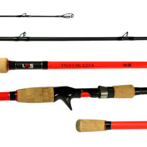 Vara de Pesca para Carretilha Lumis Invokada Pro Red 50 lb 8'0" (2,40 m) INVC80502RD - 2 partes