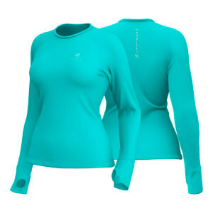 Camiseta Mar Negro Feminina Slim Poliamida Azul Bebê - Referência 49272