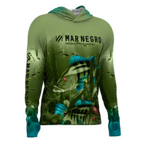 Alternative view of Camiseta Mar Negro Masculina X Protection Sublimada Tucuna Family - Referência 30146