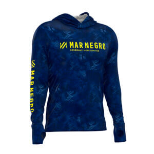 Alternative view of Camiseta Mar Negro Masculina Sublimada com Capuz Blue - Referência 30146