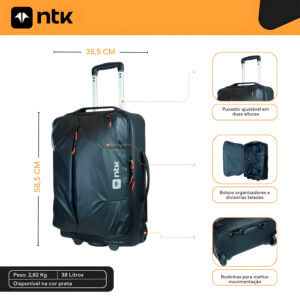 Alternative view of Mala Nautika Evoque Roller Preto - 203052