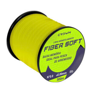 Linha Monofilamento Crown Fiber Soft - 500m - Amarelo