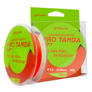 Linha Monofilamento Crown Pro Tamba Soft Line - 300m - Laranja