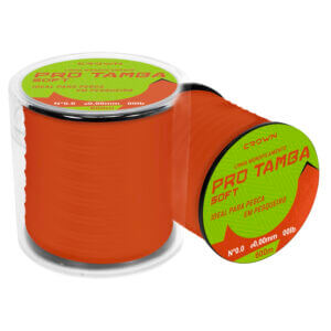 Linha Monofilamento Crown Pro Tamba Soft Line - 600m - Laranja