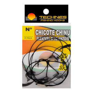 Chicote Chinu Flexível Technes Com 2 Anzóis