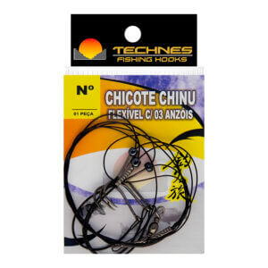 Chicote Chinu Flexível  Technes Com 3 Anzóis