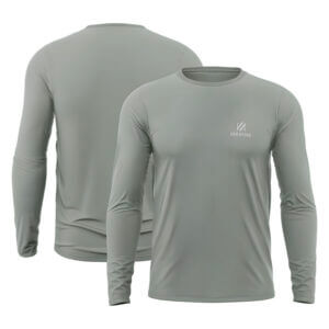 Camiseta Mar Negro Masculina Poliamida Com Luva - Cinza Claro - P - Referência 30092