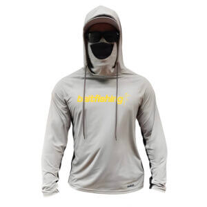 Camiseta Bait Fishing Armura Icy Hodie Cinza e Amarelo